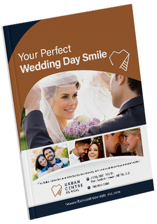 Wedding Day Smile Guide Cover Image by Urban Centre Dental with couple smiling